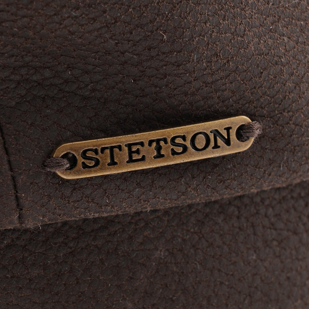 Stetson Hats Hatteras Chevrette Leather Cap - Brown