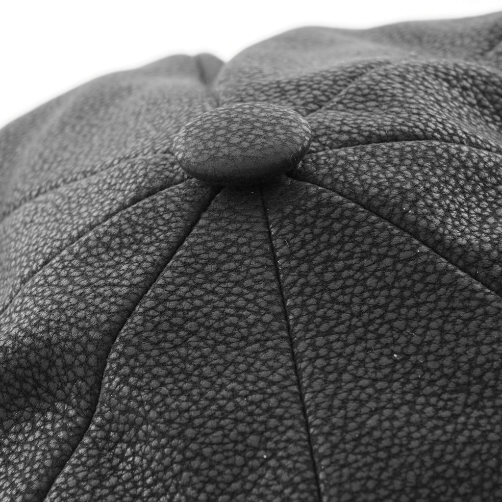 Stetson Hats Hatteras Chevrette Leather Cap - Black