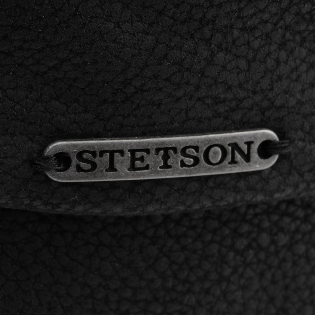 Stetson Hats Hatteras Chevrette Leather Cap - Black