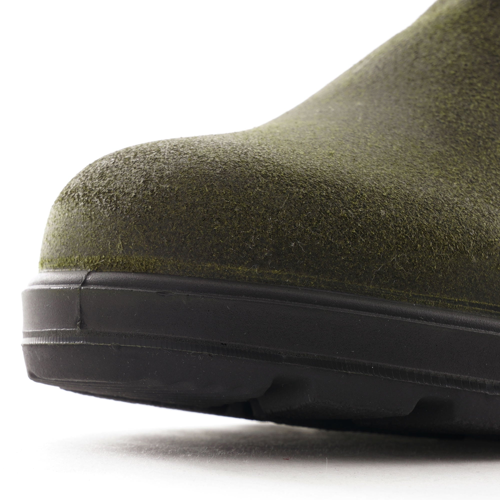 1615 PU/TPU Lined Elastic Sided V Cut Boots - Olive Suede