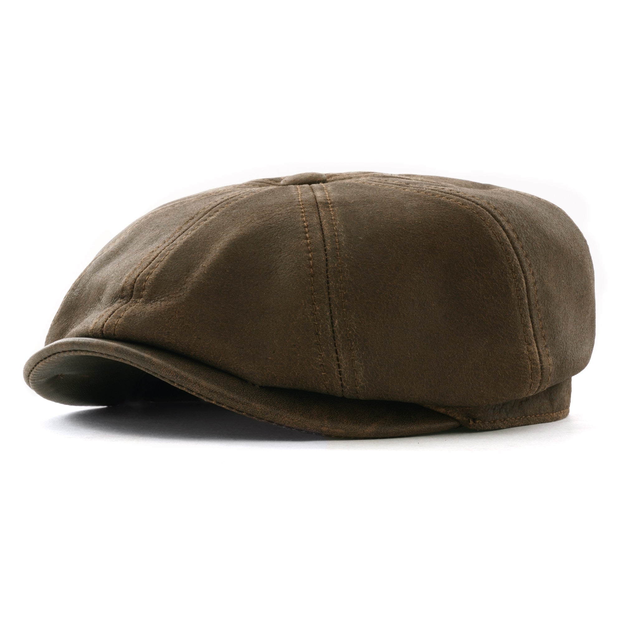Stetson Hats Hatteras Lamb Nappa Cap - Brown