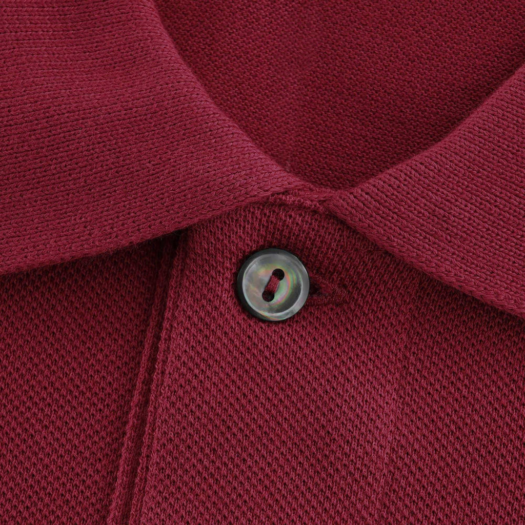 Classic Pique Polo Shirt - Bordeaux