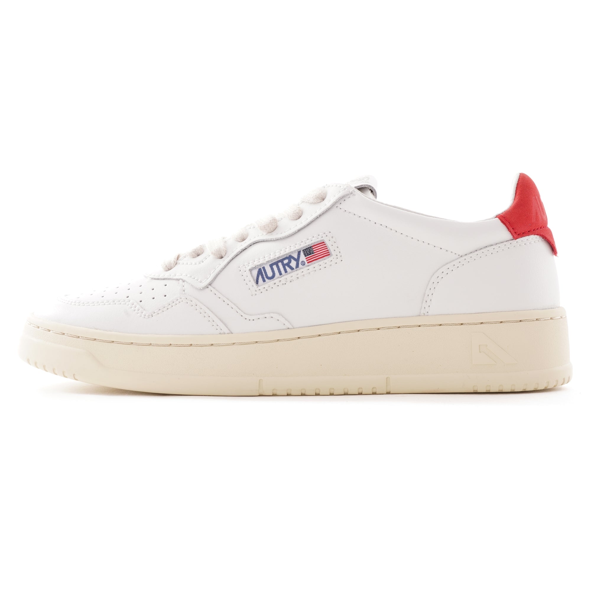 Action Shoes Low Leather - White/Red