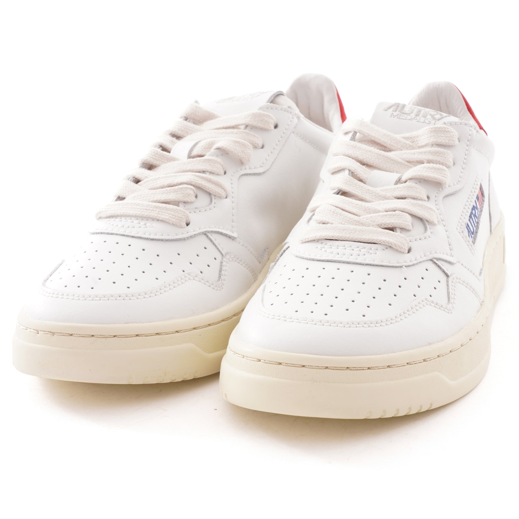 Action Shoes Low Leather - White/Red