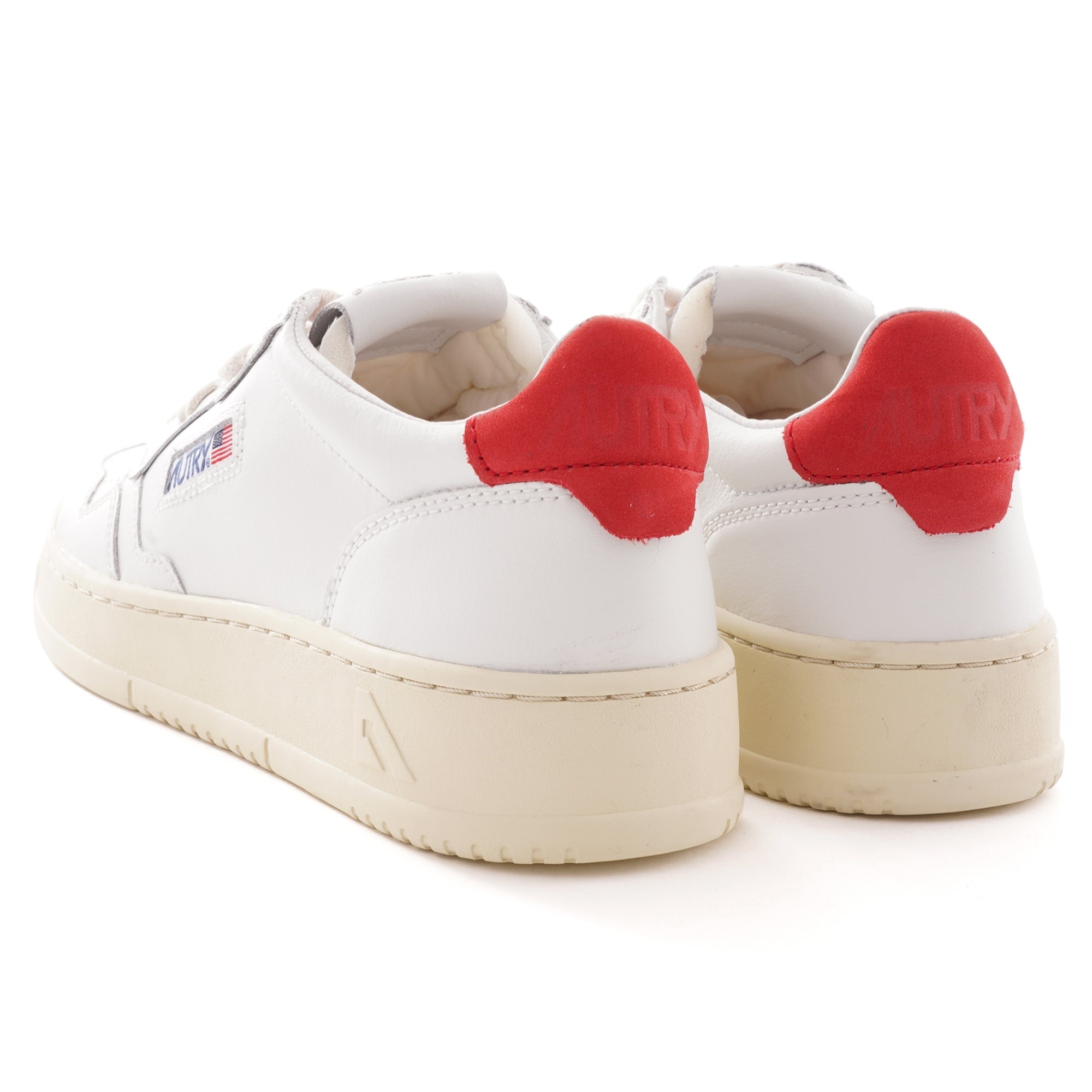 Action Shoes Low Leather - White/Red