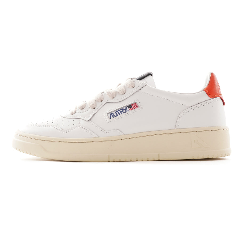 Action Shoes Low All Leather - White/Orange