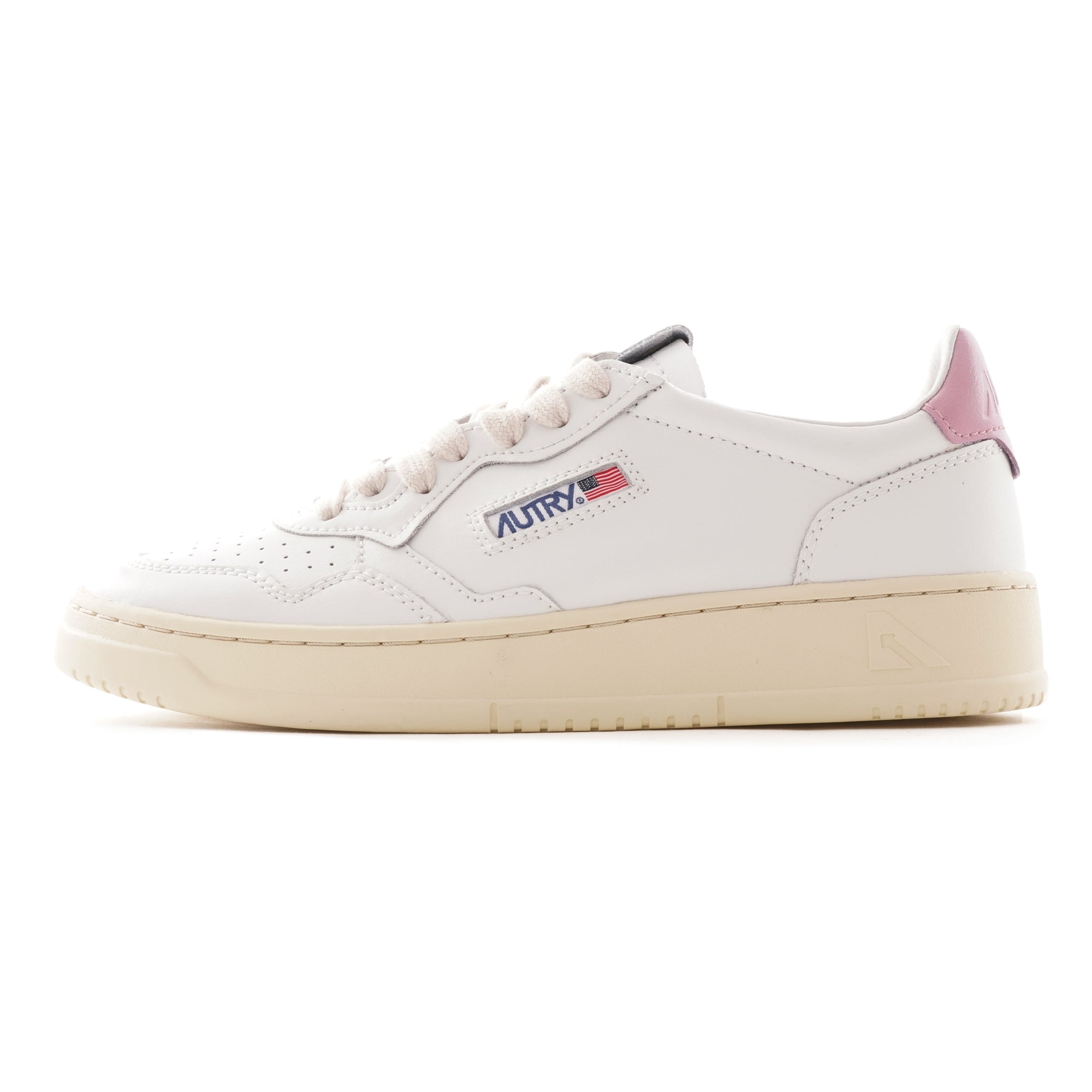 Action Shoes Low All Leather - White/Pink