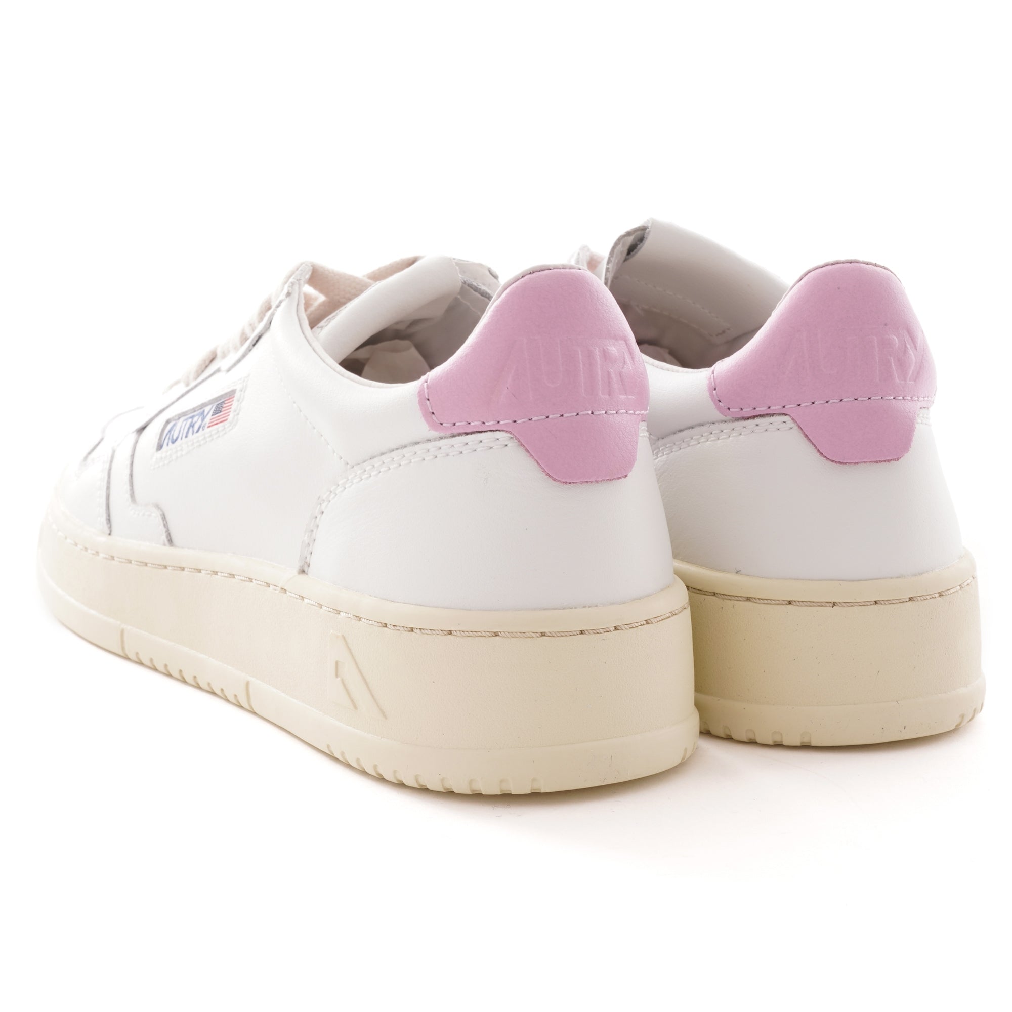 Action Shoes Low All Leather - White/Pink