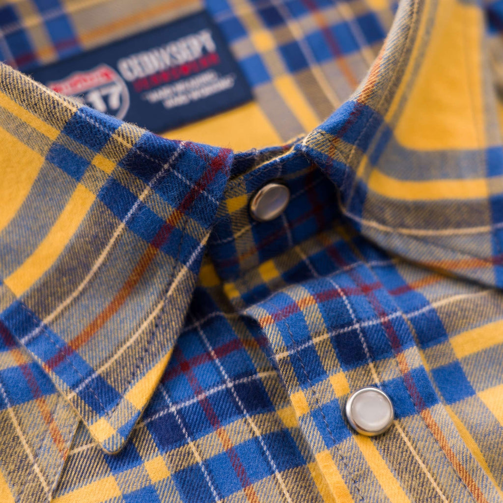 Antoine Flannel Western Shirt - Yellow Check