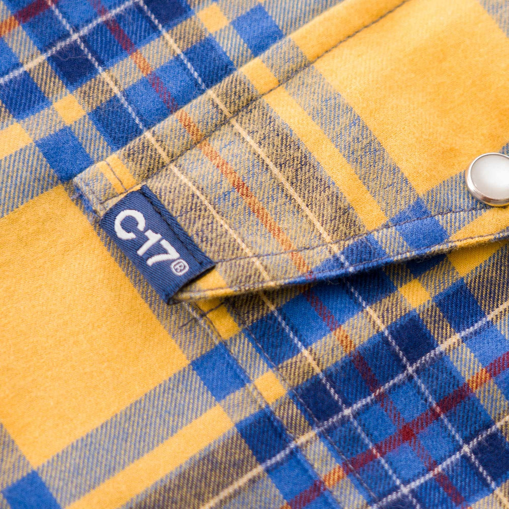 Antoine Flannel Western Shirt - Yellow Check