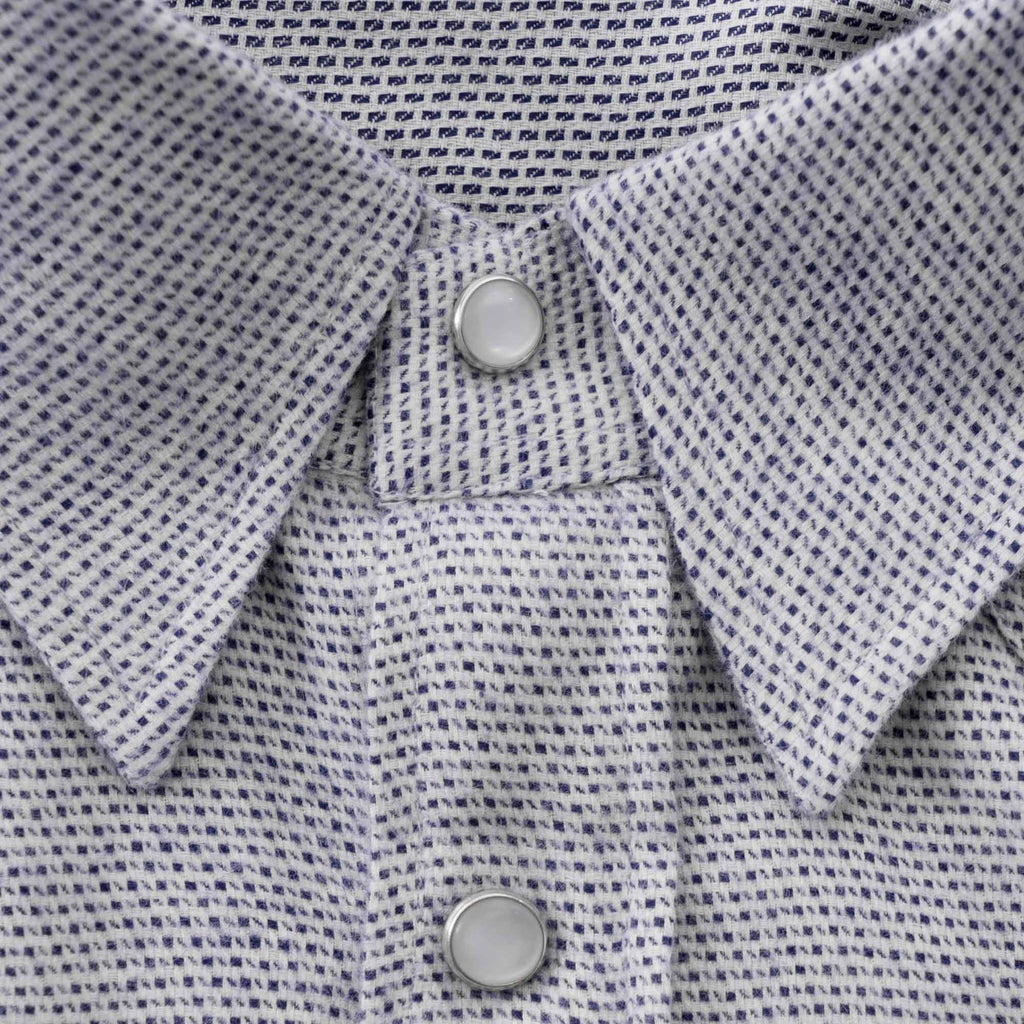 Antoine Flannel Western Shirt - Light Grey