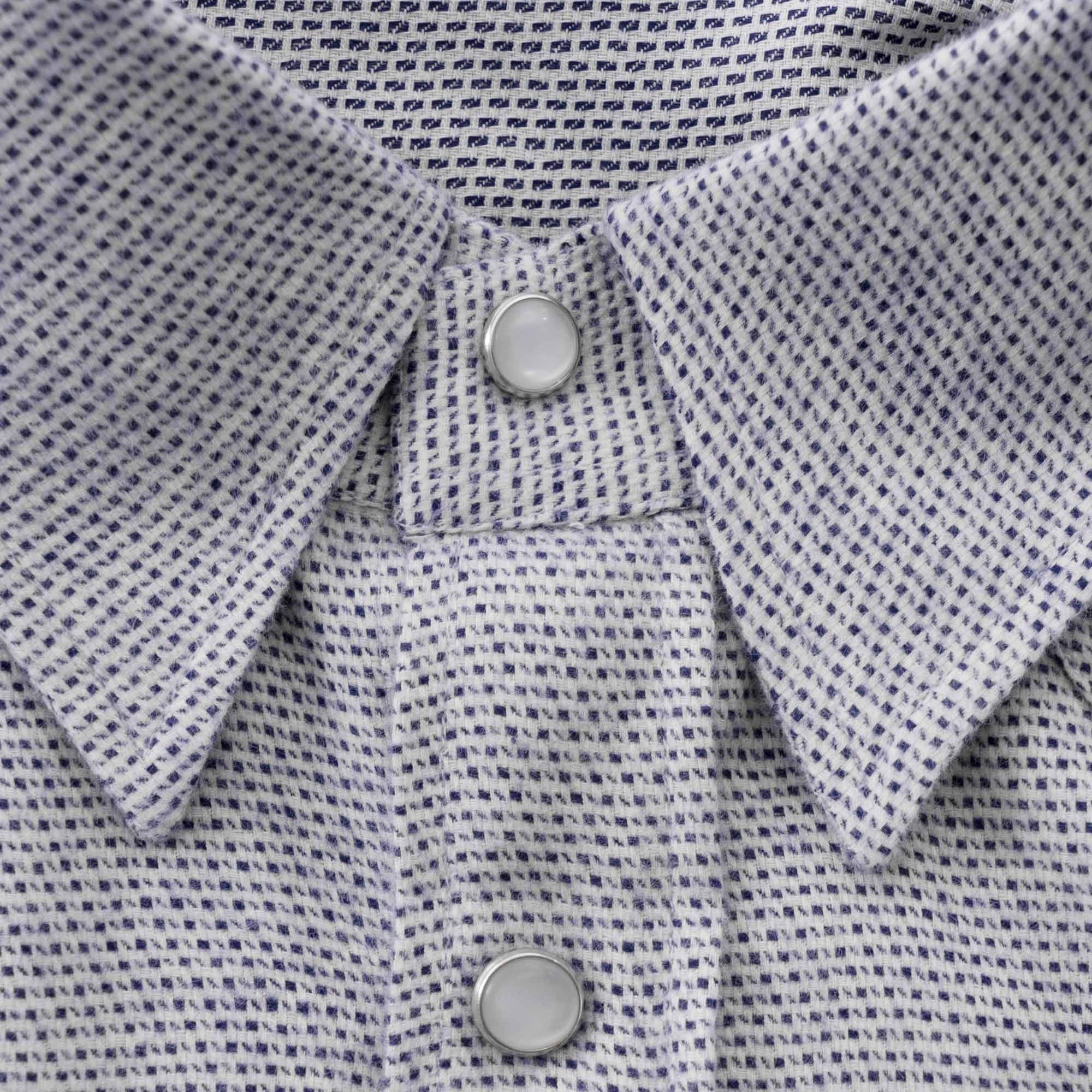 Antoine Flannel Western Shirt - Light Grey