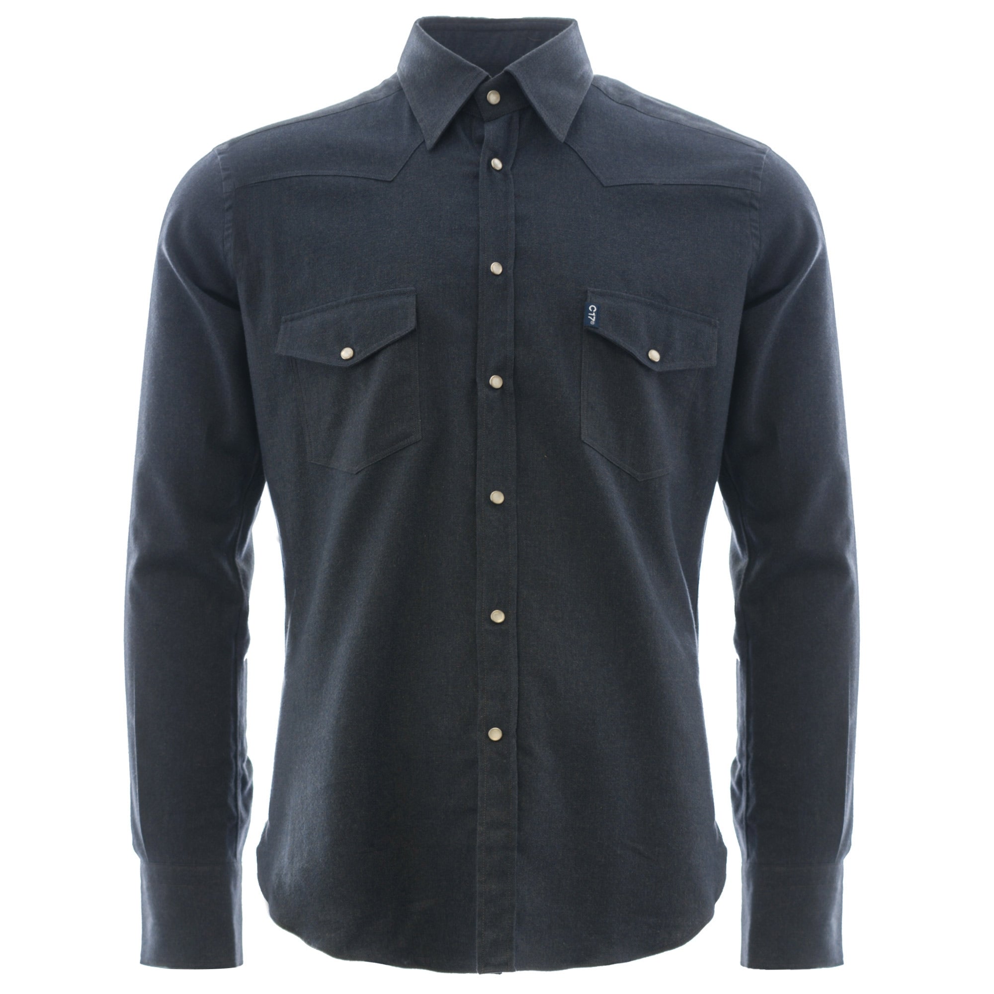 Antoine Flannel  Western Shirt - Navy