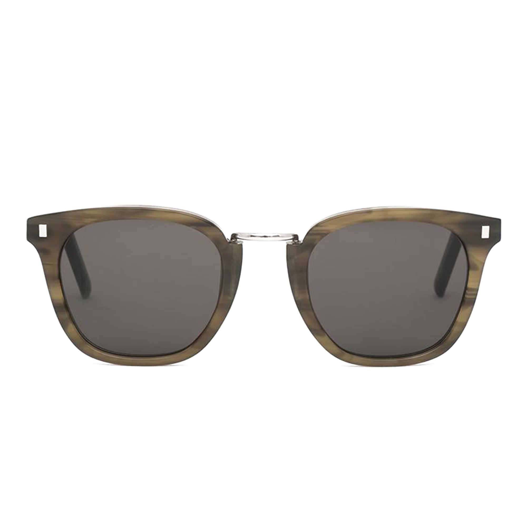 Monokel Eyewear Green Demi & Grey Solid Ando Sunglasses