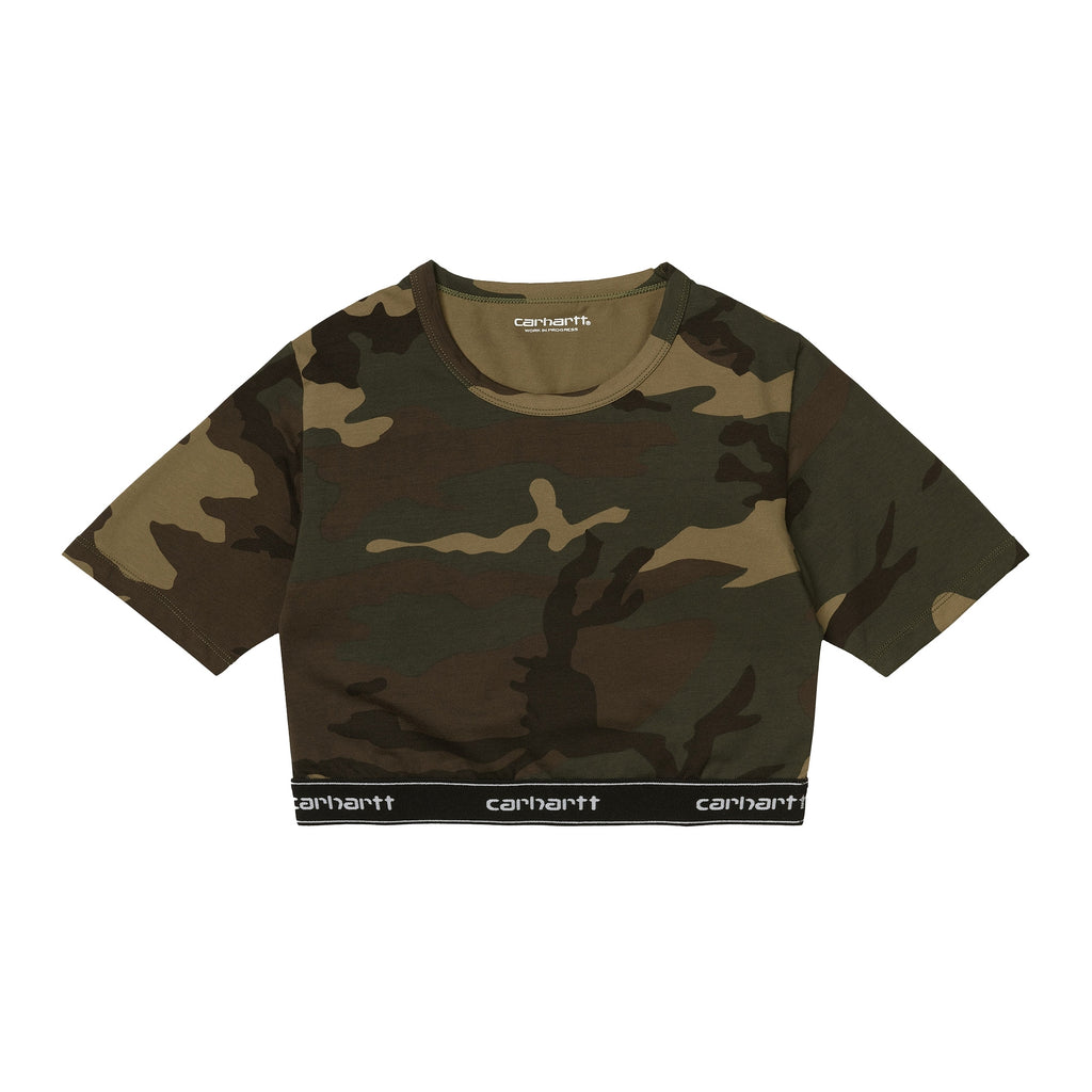 Womens Script Crop Top - Camo