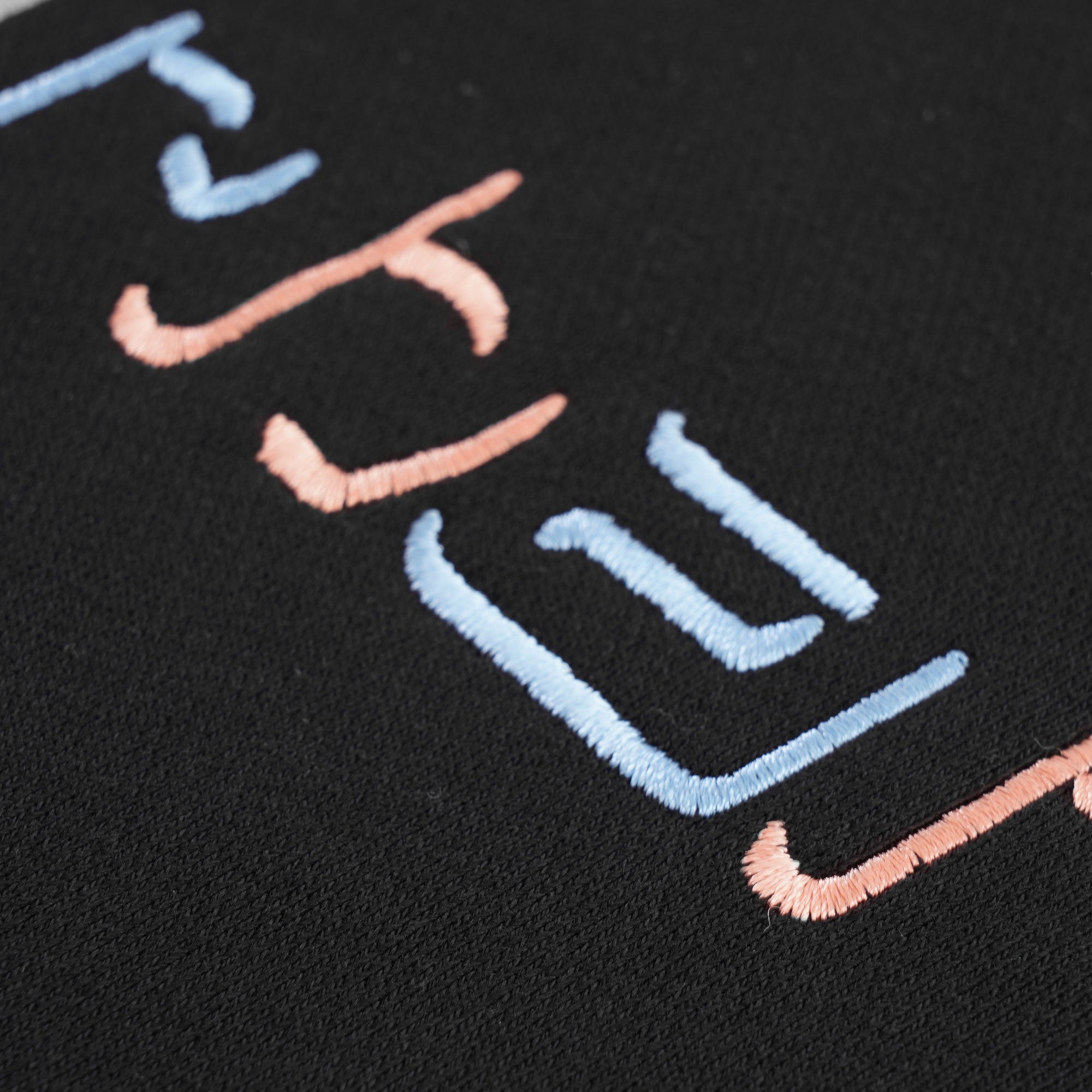 Womens Hooded Shadow Script Sweatshirt - Black