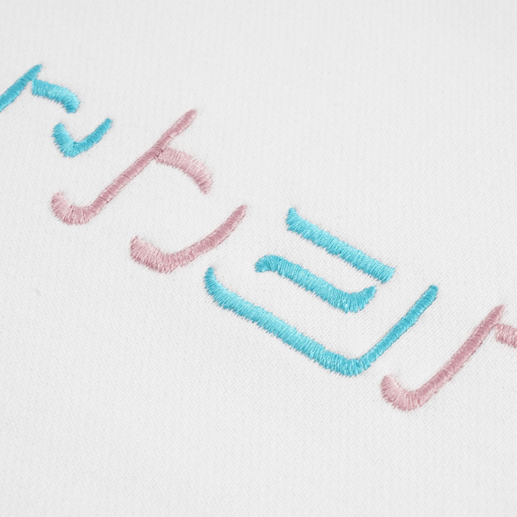 Womens Hooded Shadow Script Sweatshirt - White