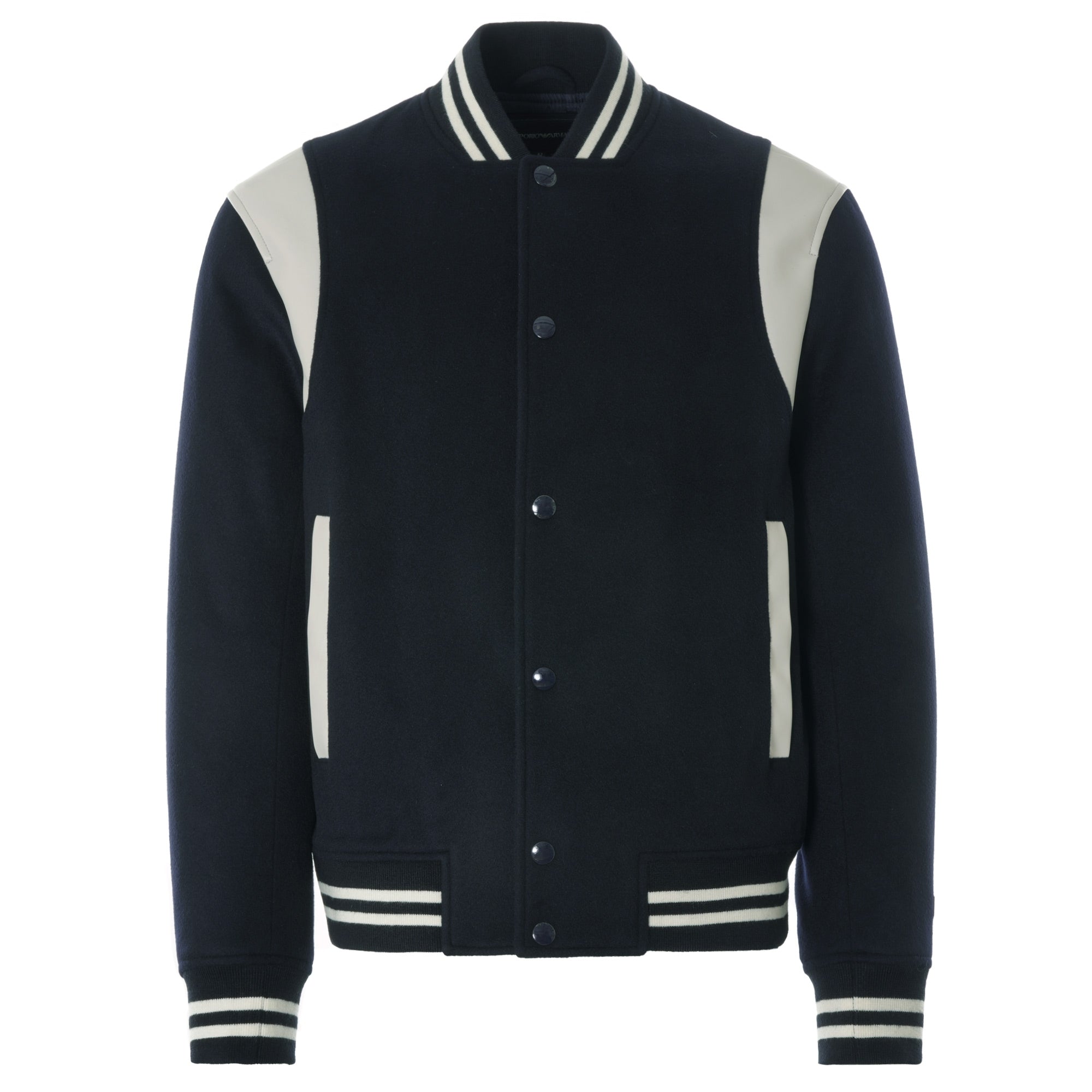 Wool Cashmere Bomber Jacket - Blue Navy