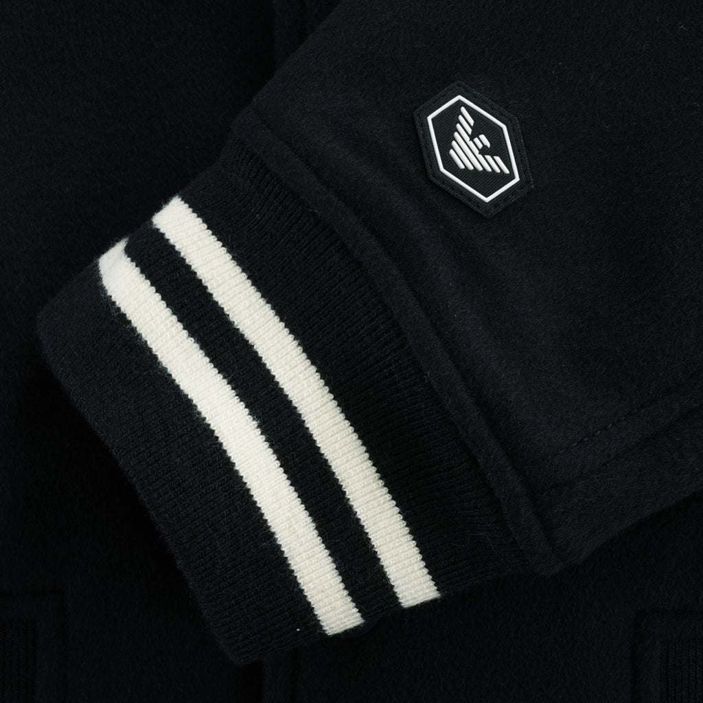 Wool Cashmere Bomber Jacket - Blue Navy