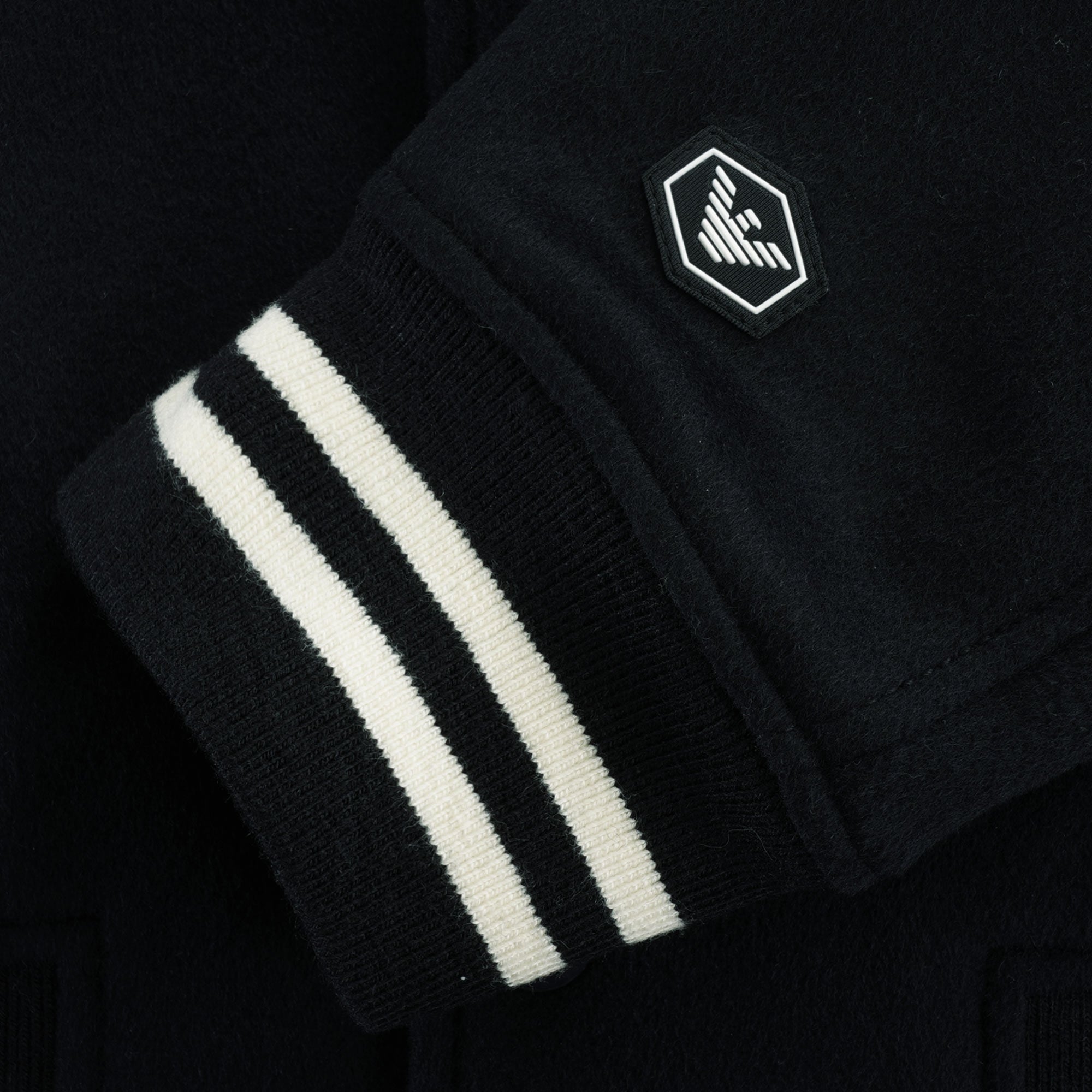 Wool Cashmere Bomber Jacket - Blue Navy