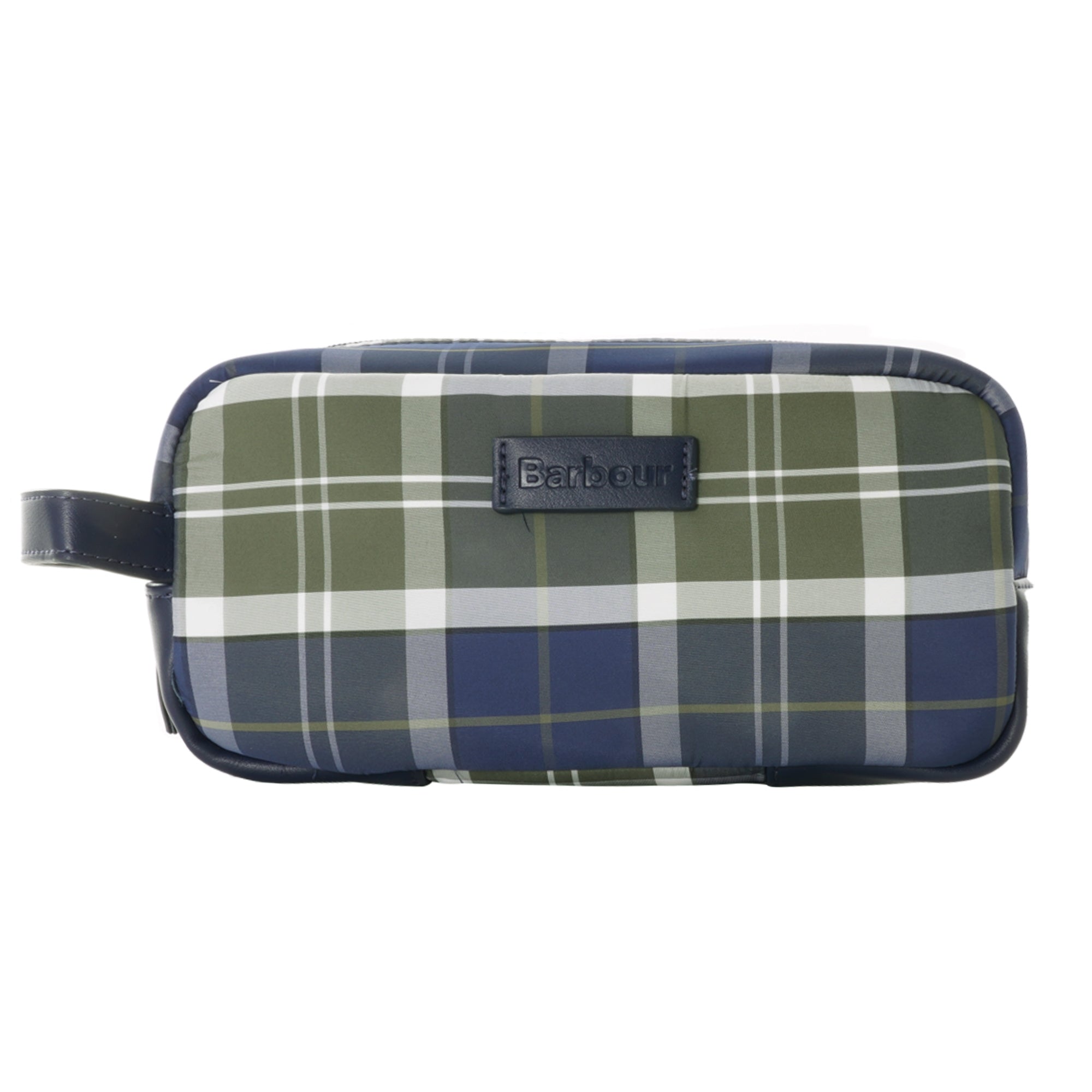 Wetherman Tartan Wash Bag - Sage Tartan