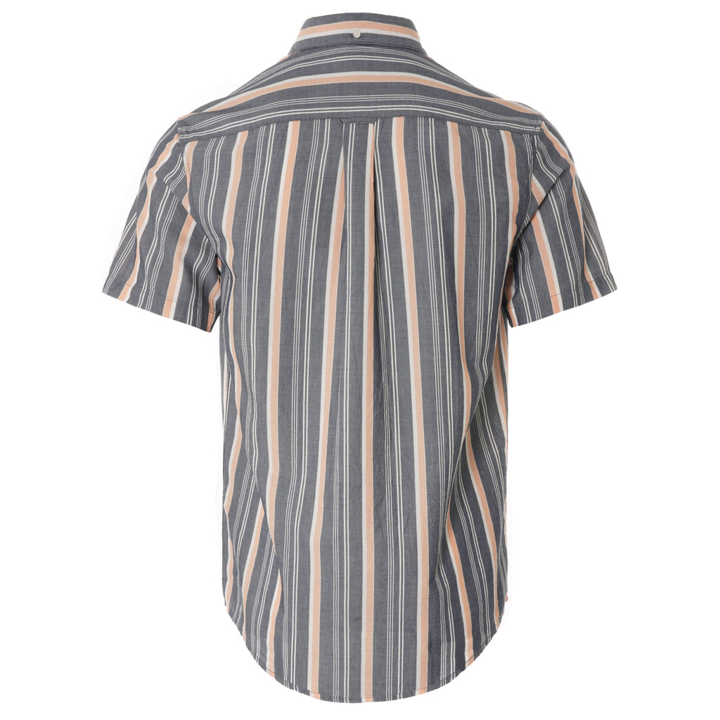Robertson Stripe Organic Cotton Short Sleeve Shirt - Yale