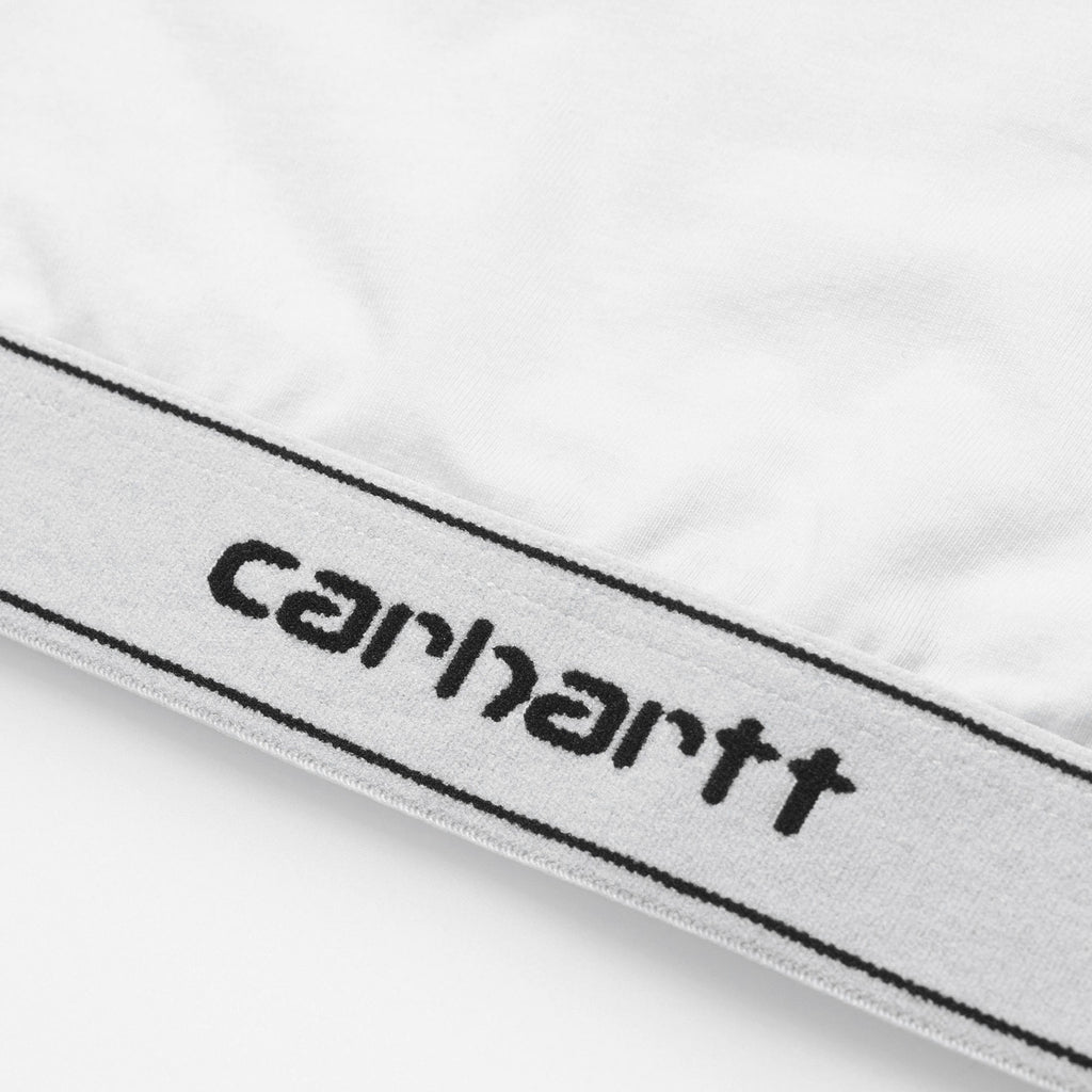 Womens Script Crop Top - White