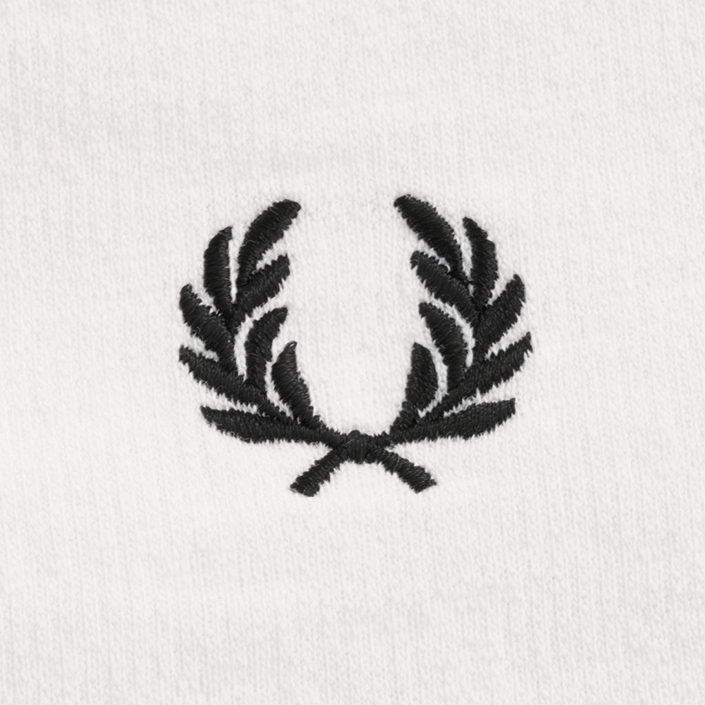 Zip Neck Collar Sweatshirt - Light Ecru