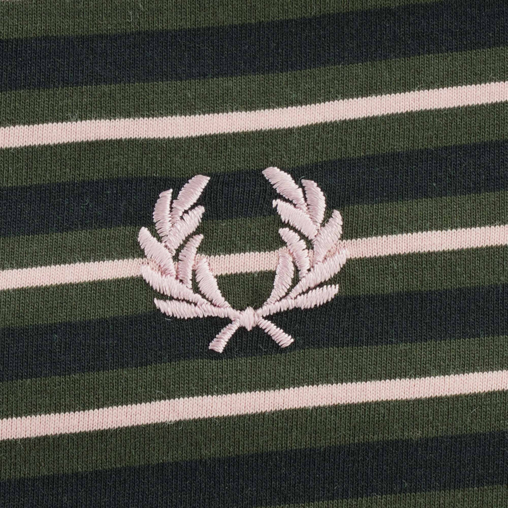 Fine Stripe T-Shirt - Hunting Green