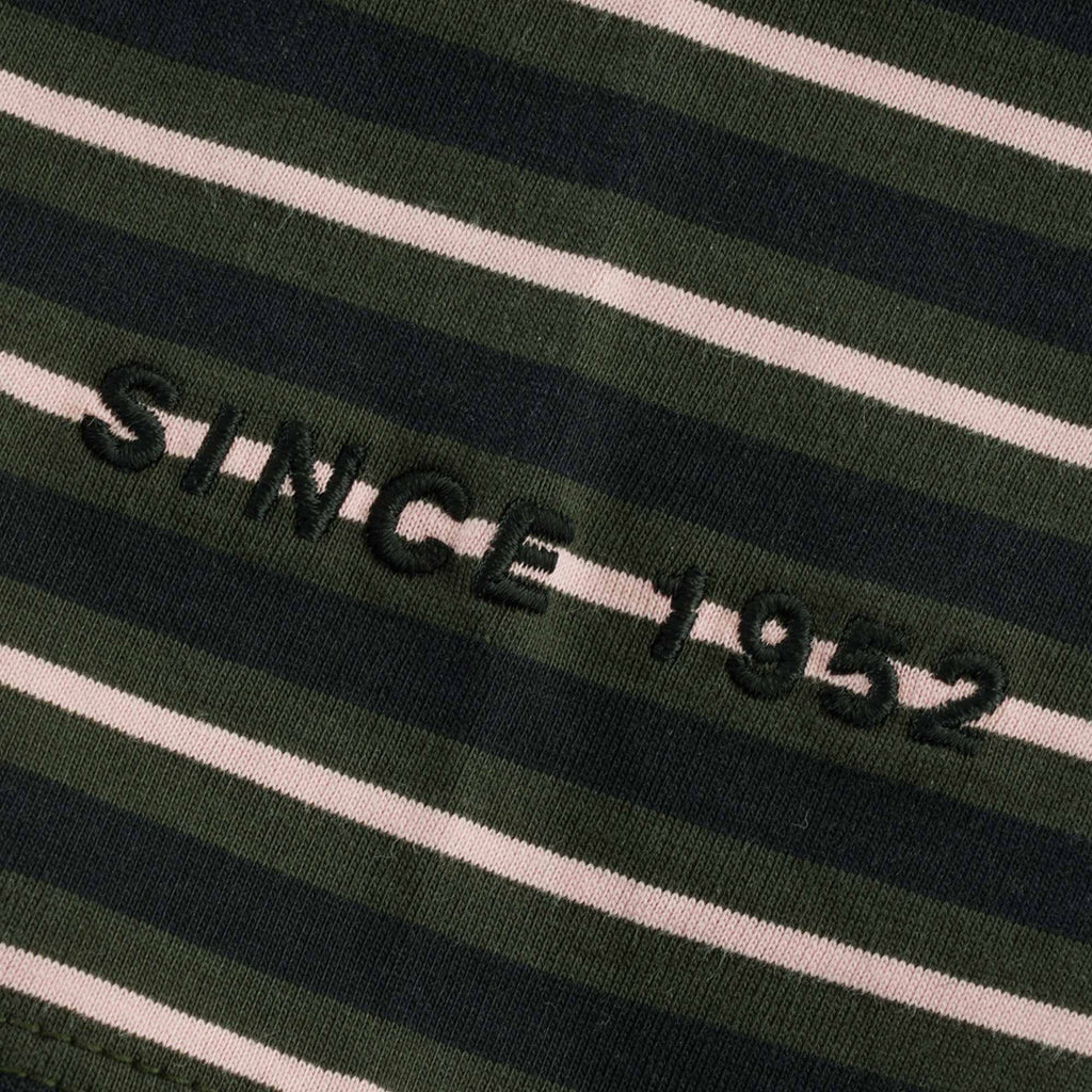 Fine Stripe T-Shirt - Hunting Green