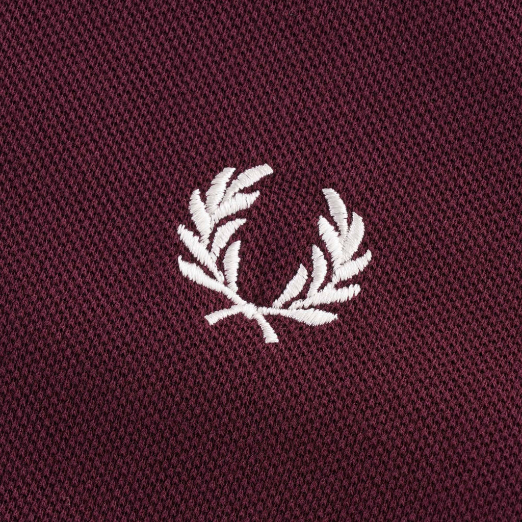 Bomber Collar Polo Shirt - Burgundy