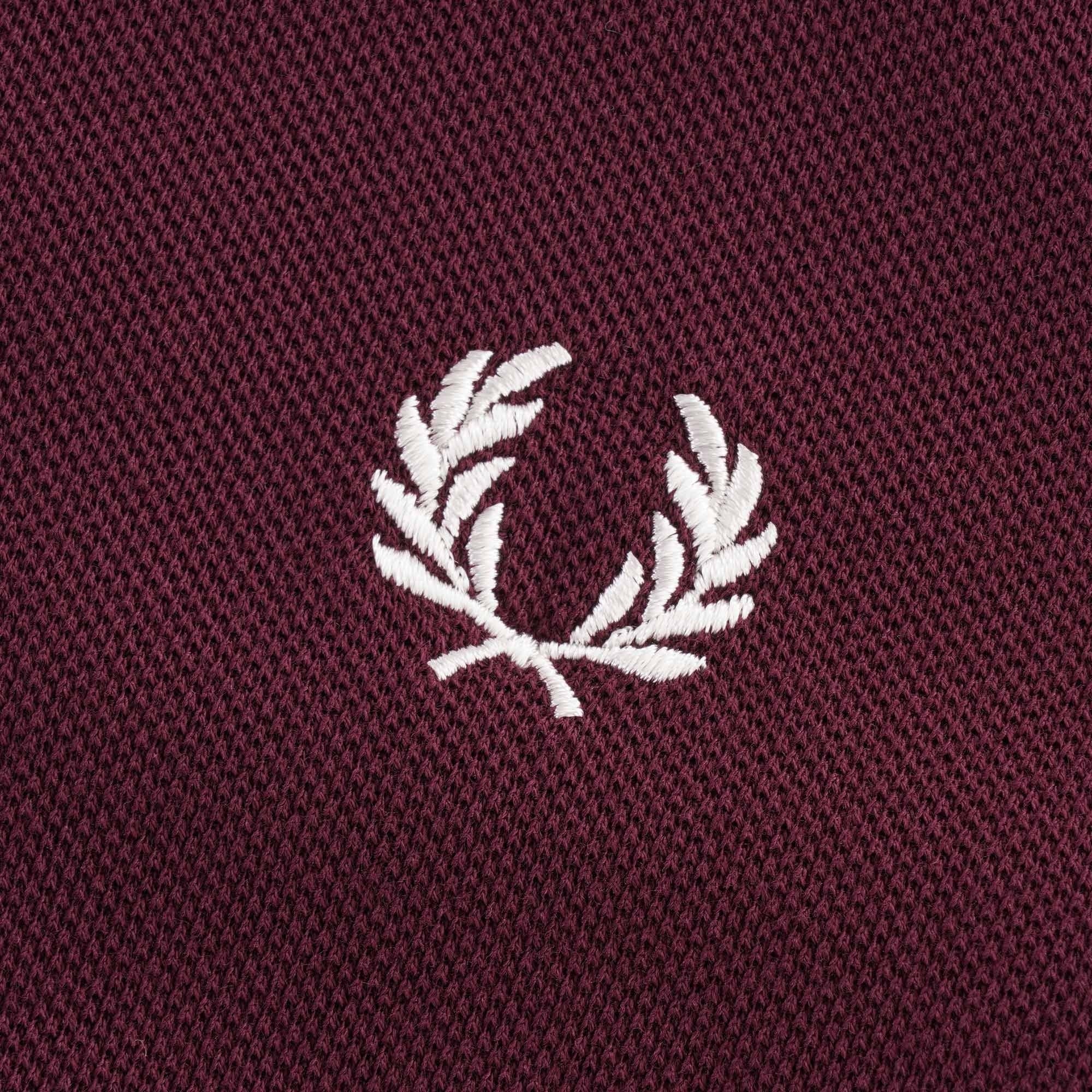 Bomber Collar Polo Shirt - Burgundy