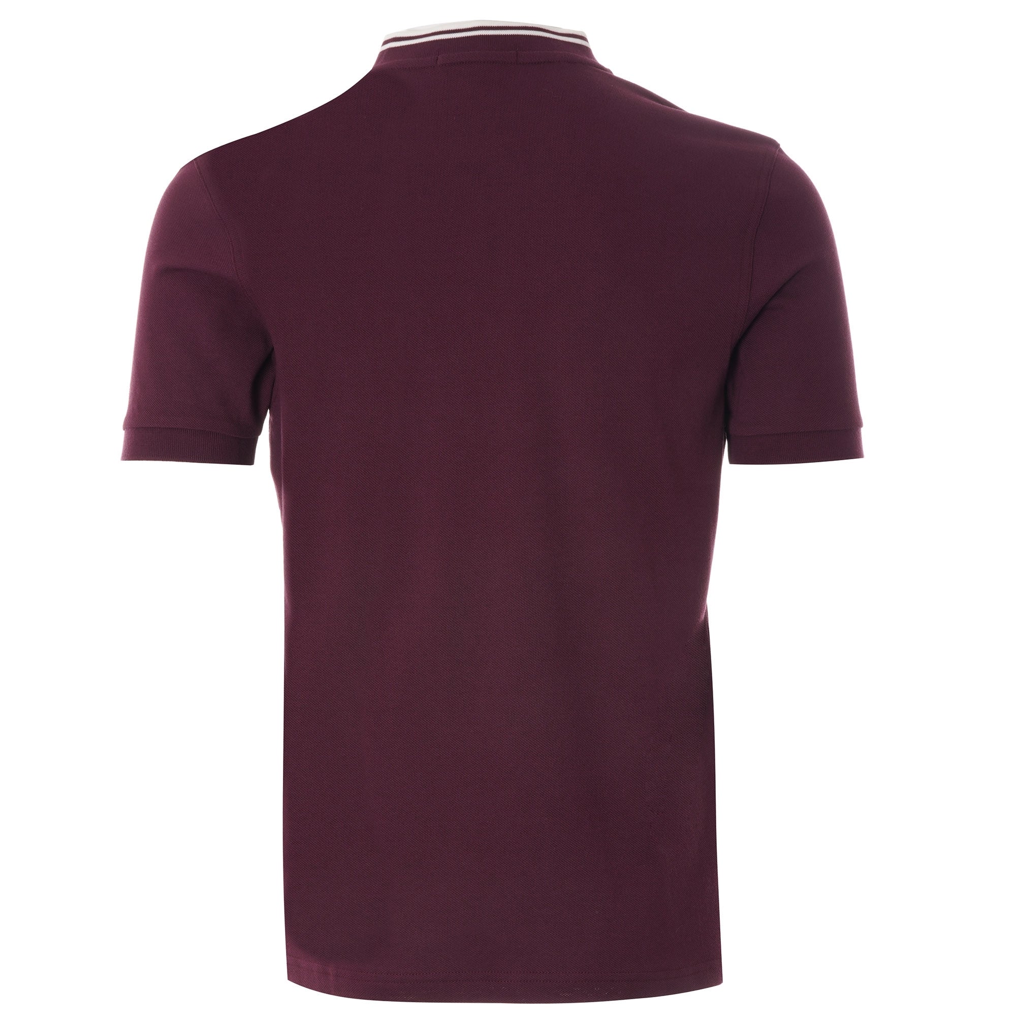 Bomber Collar Polo Shirt - Burgundy