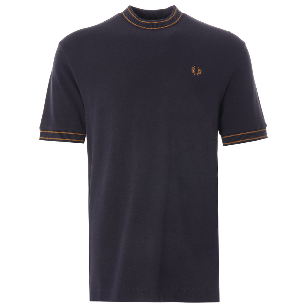 Striped Trim T-Shirt - Navy