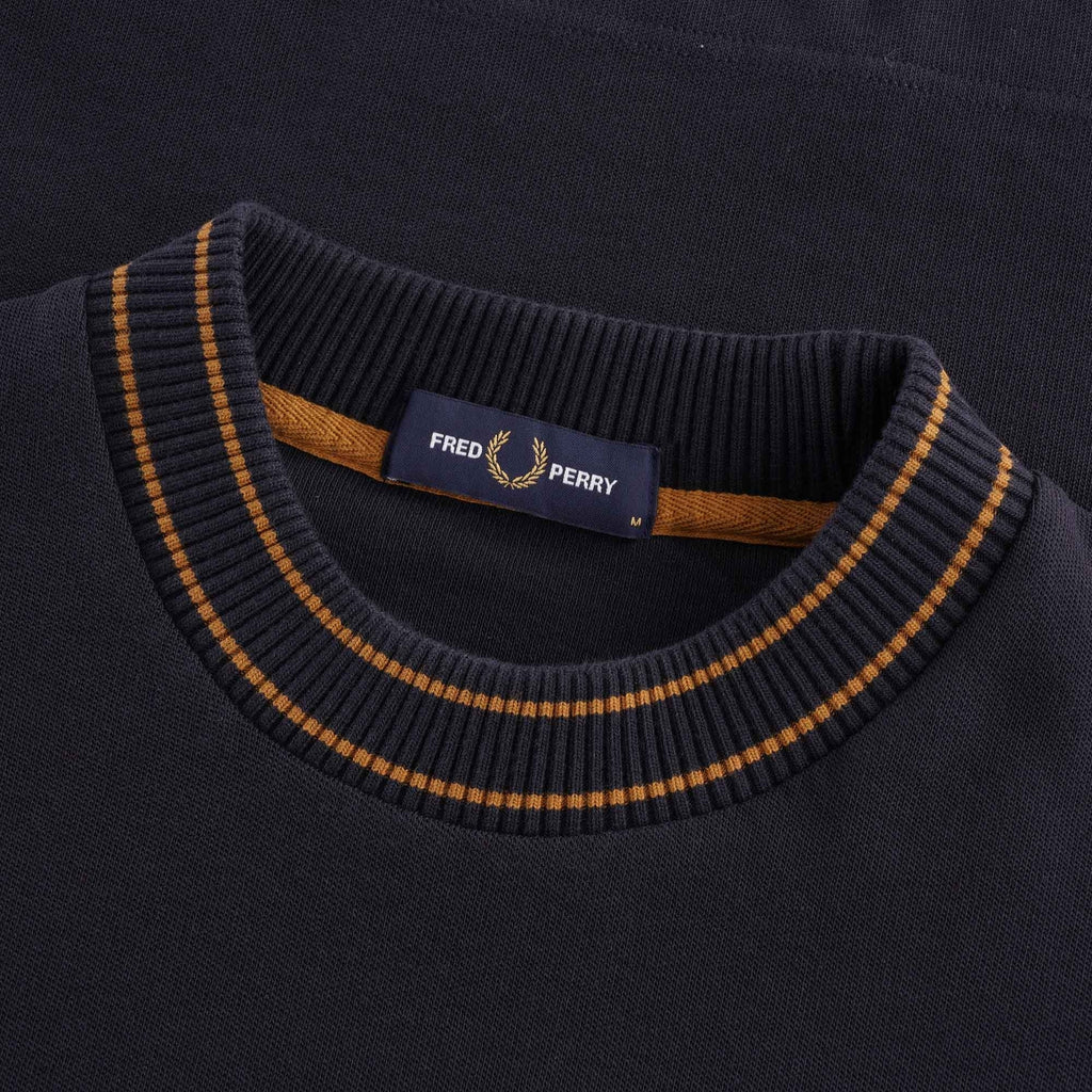 Striped Trim T-Shirt - Navy