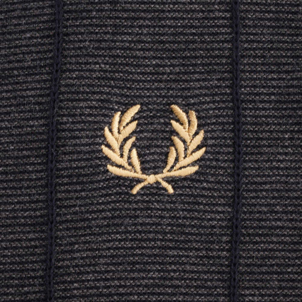 Textured Stripe Cardigan - Navy