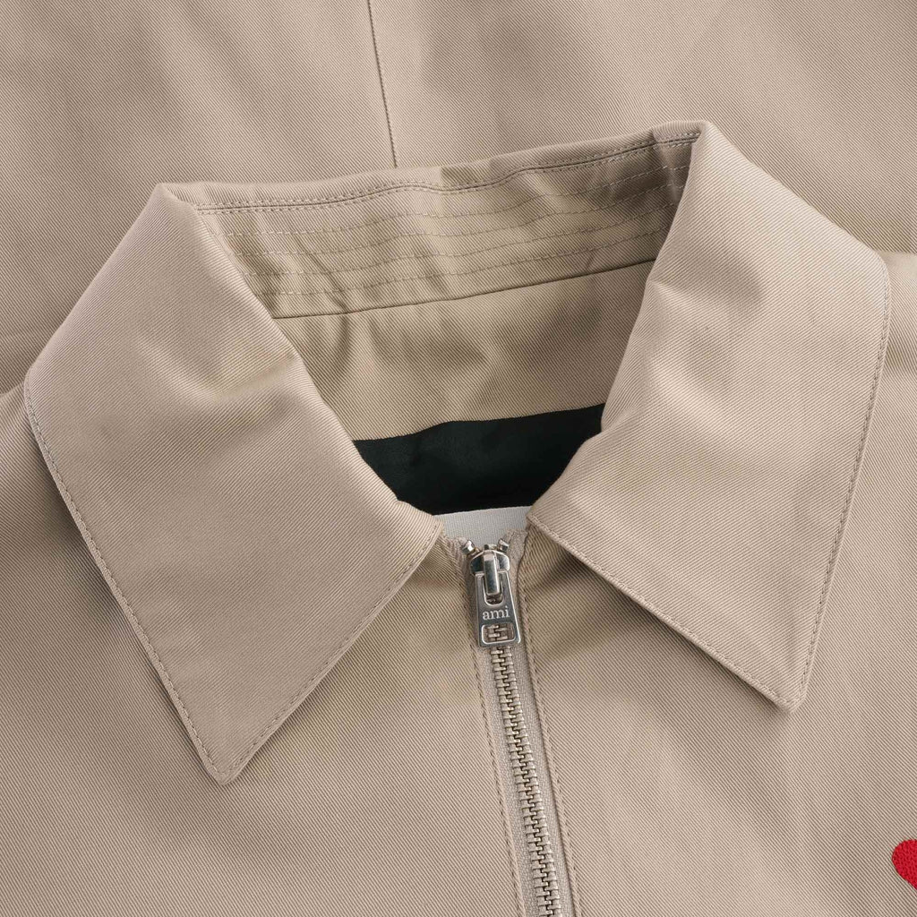 Ami De Coeur Zipped Jacket - Beige
