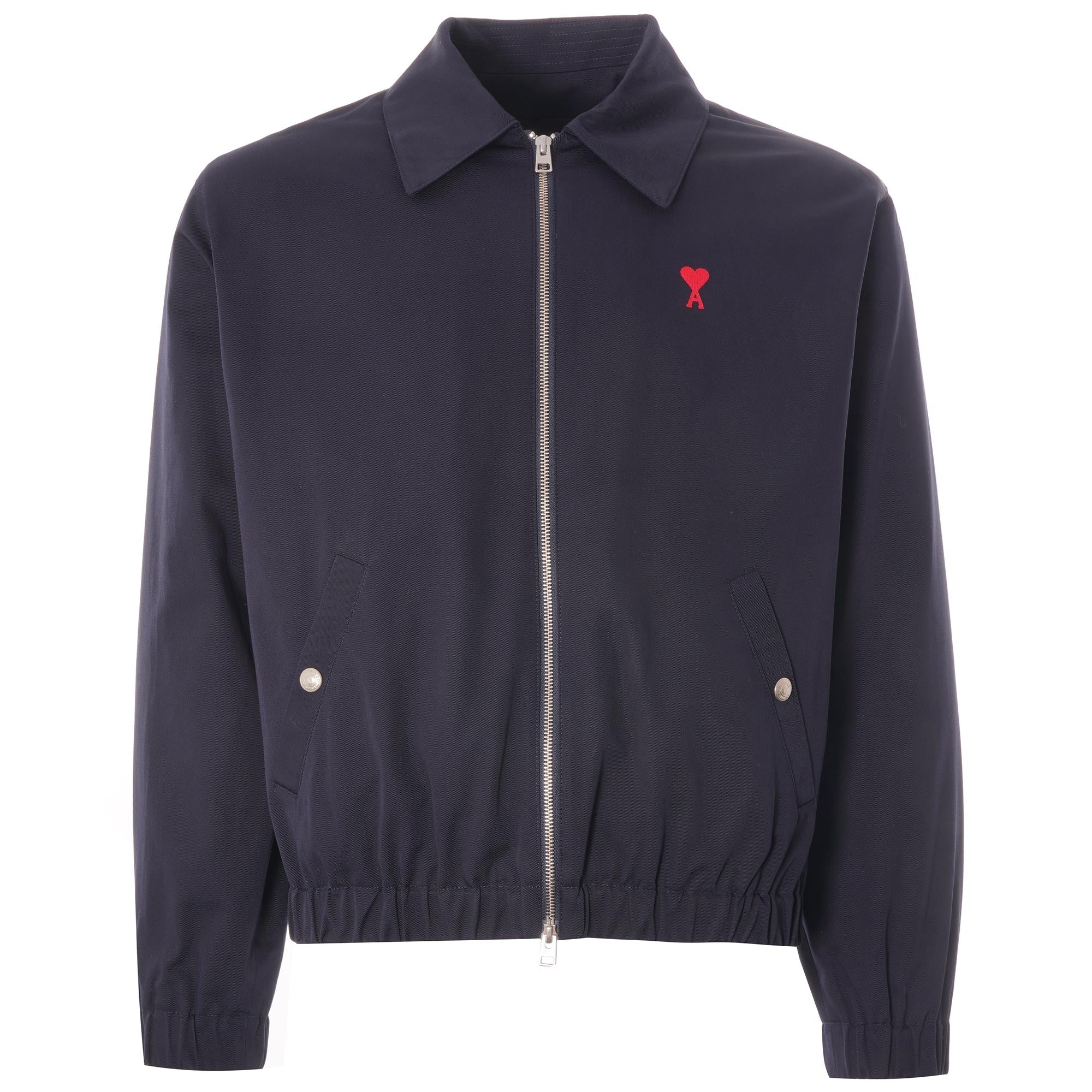 AMI Ami De Coeur Zipped Jacket - Navy – Stuarts London