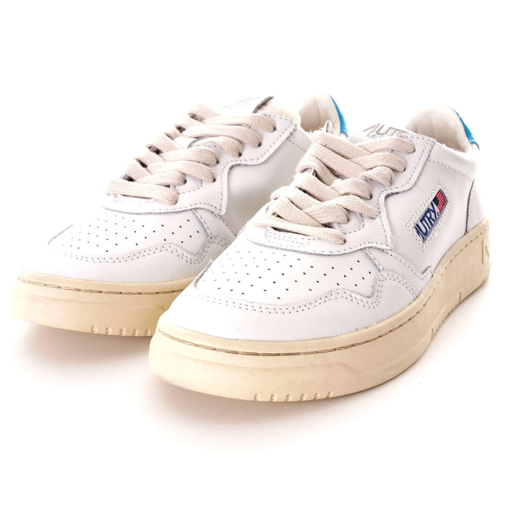 Autry Action Shoes Low Leather - White/Turqoise