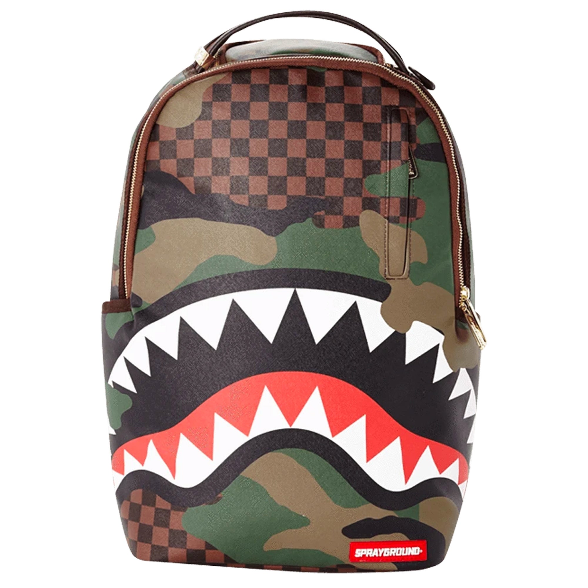 Checkered Shark Backpack - Camo