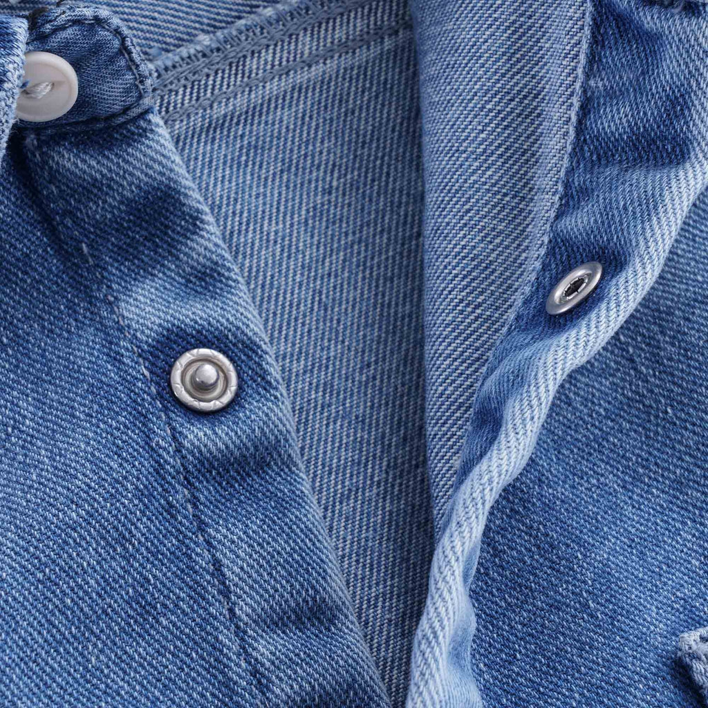 Salinac Shirt Jacket - Blue Worn