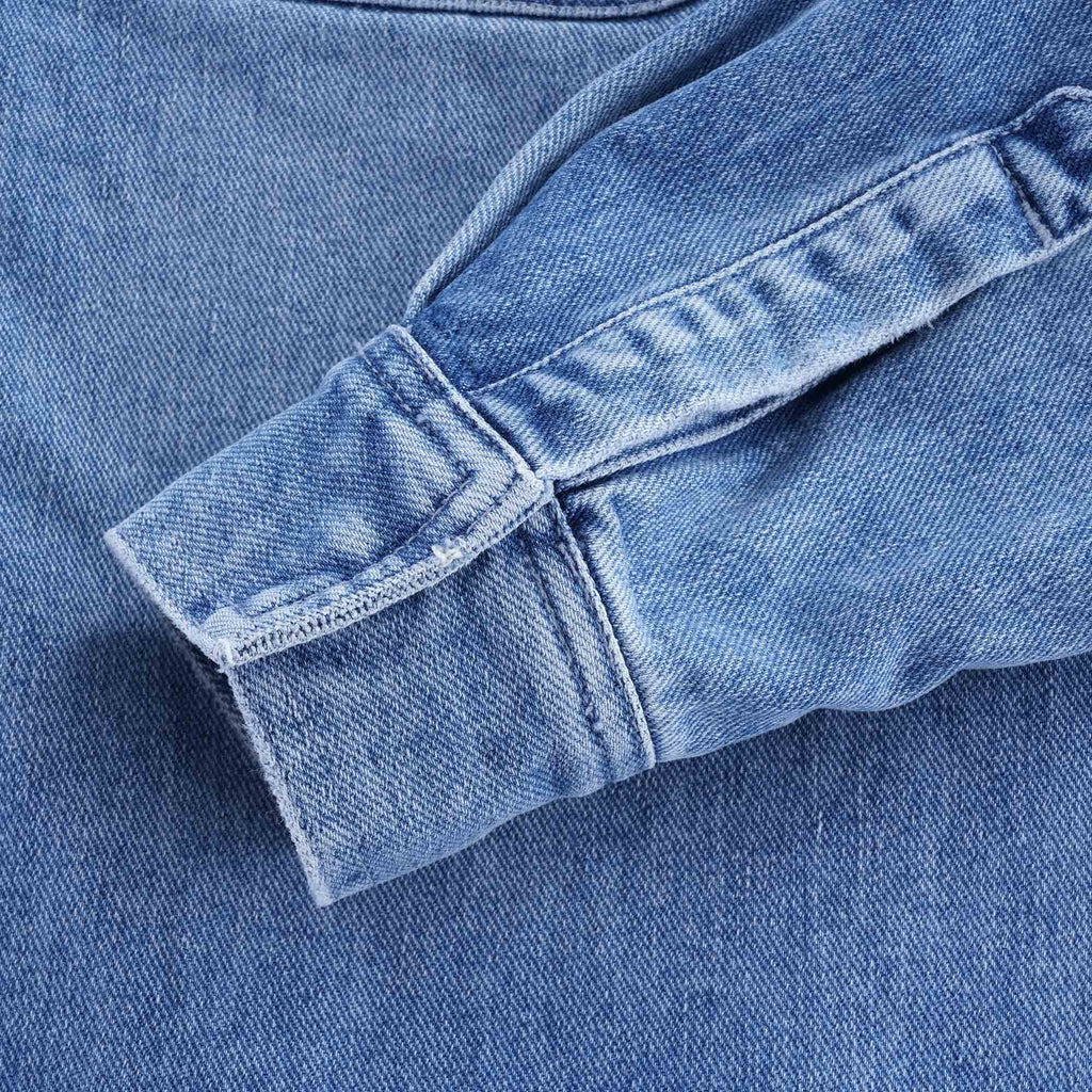 Salinac Shirt Jacket - Blue Worn