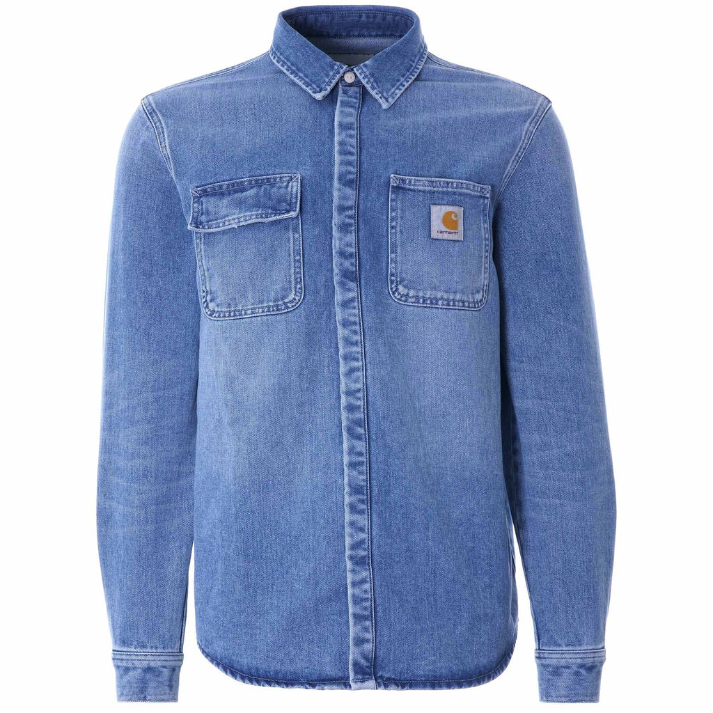 Salinac Shirt Jacket - Blue Worn