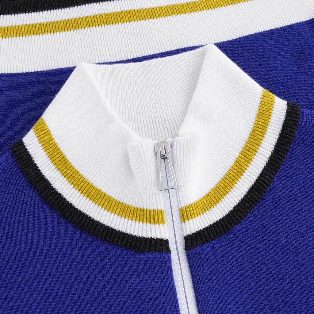 PS Happy' Cotton Zip Top - Indigo