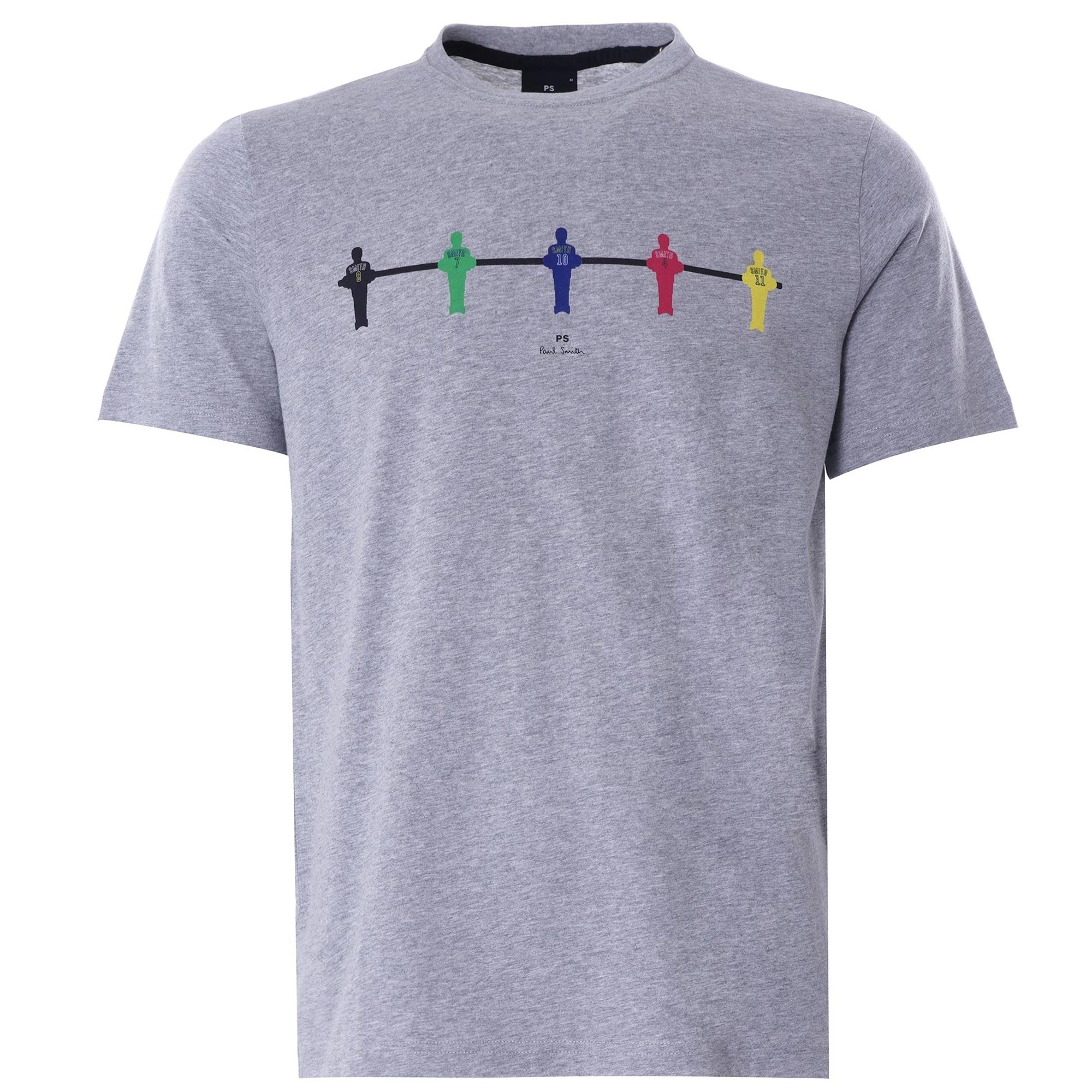 Slim-Fit Organic-Cotton 'Tabletop Football' Print T-Shirt - Melange