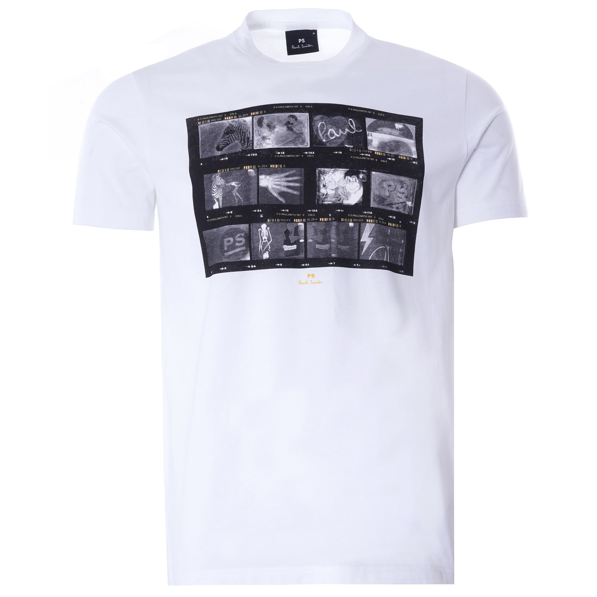 Negatives' Print Organic-Cotton T-Shirt - White