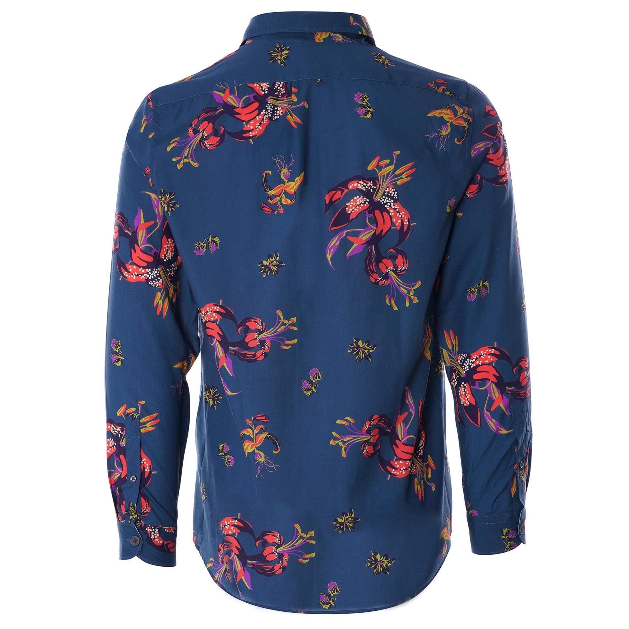 Lillies' Print Lyocell And Cotton Shirt - Blue