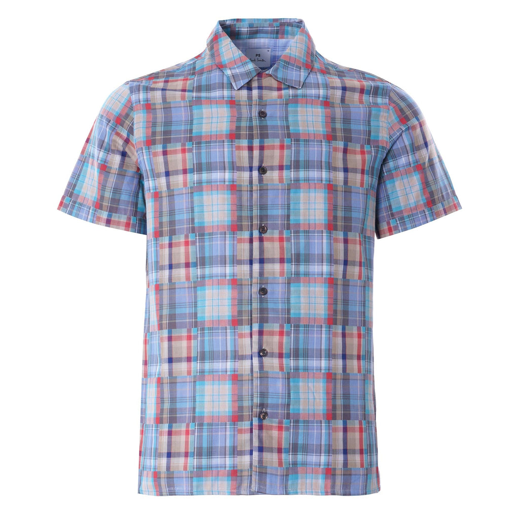 Patchwork Check Vacation Shirt - Green