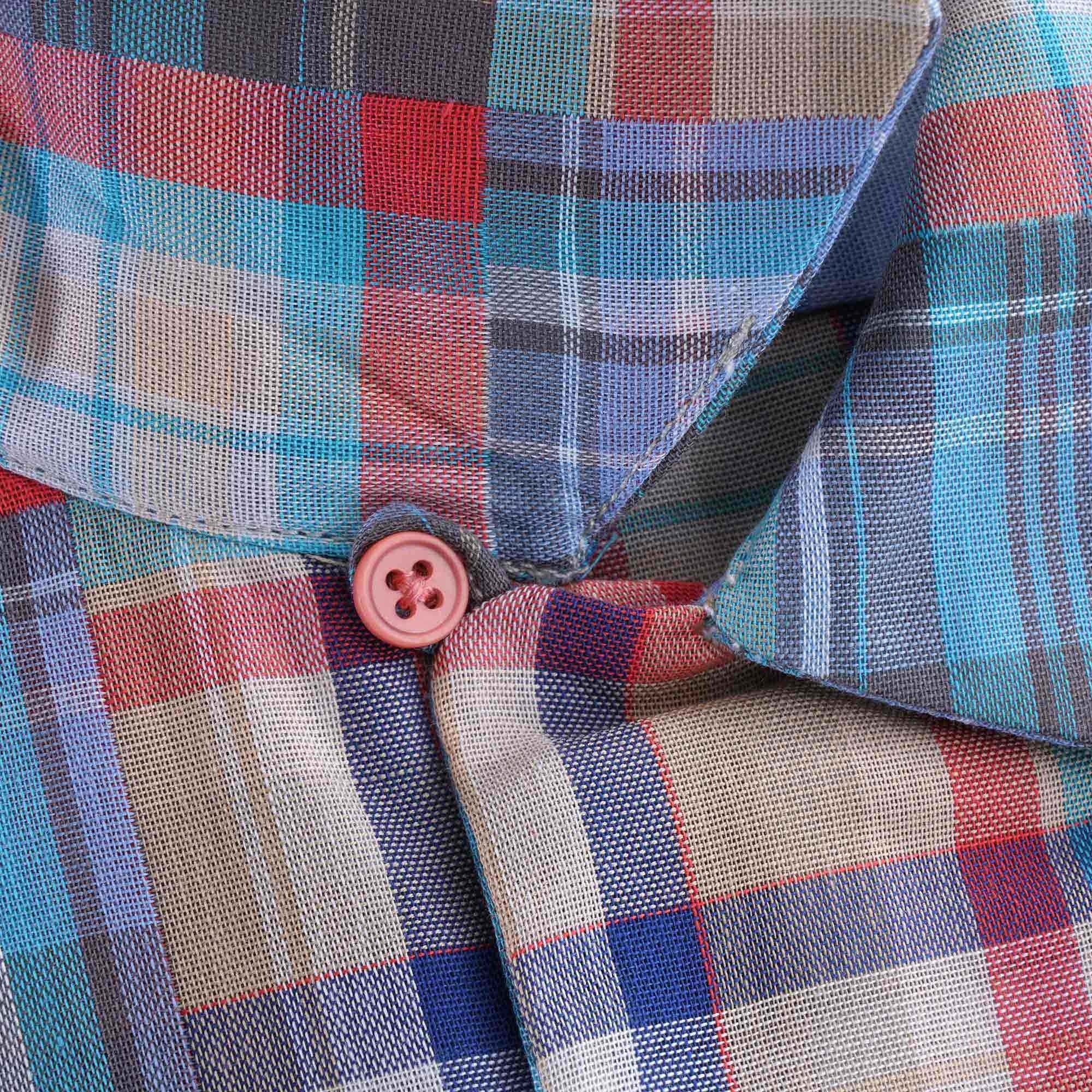 Patchwork Check Vacation Shirt - Green