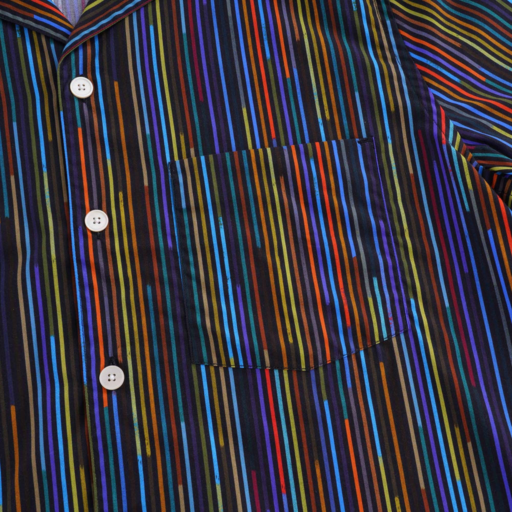 Stripe Vacation Shirt - Black